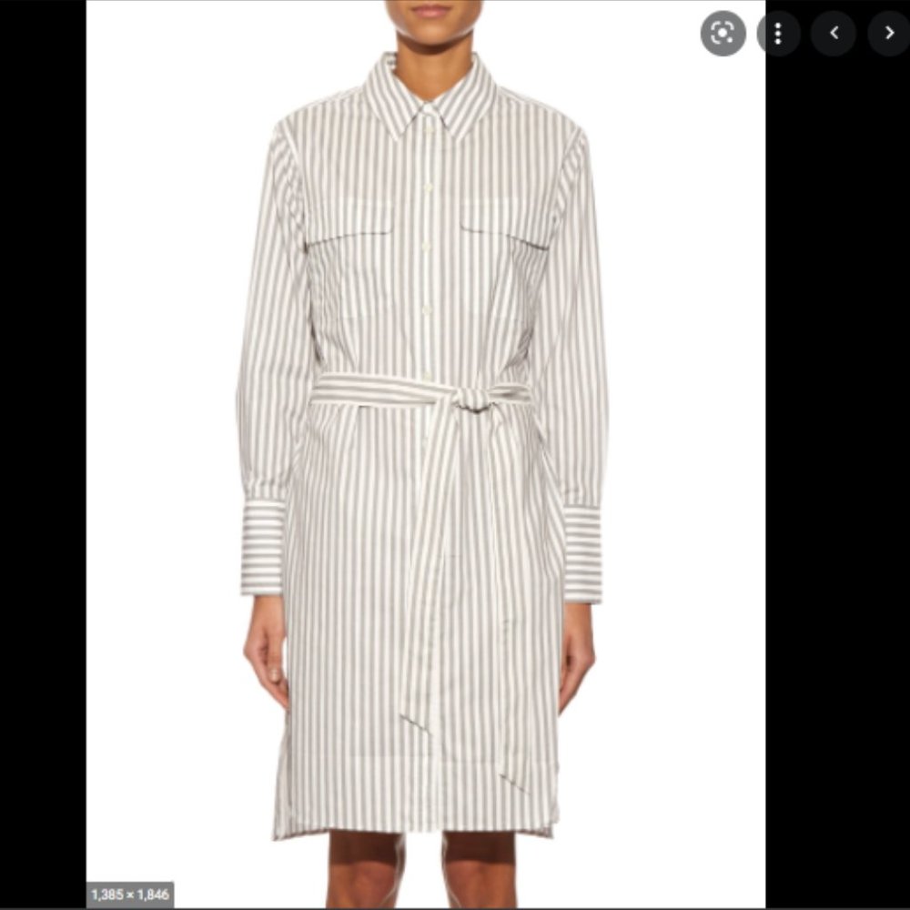 EUC Equipment Striped Belted Shirt Dress Size M - Picture 1 of 7